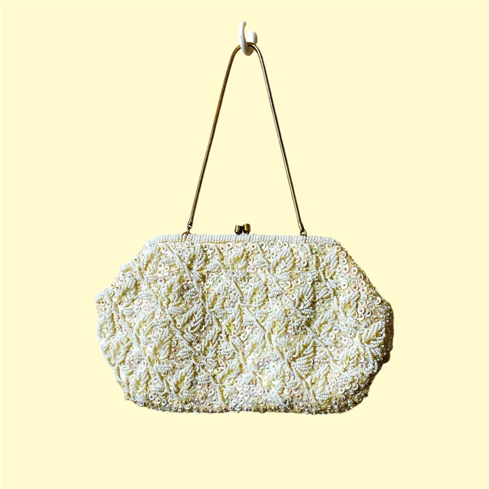 Stunning Vintage Hand-beaded Evening bag! EUC!